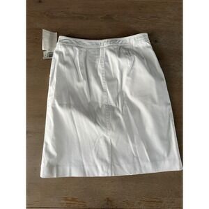 Charter Club Petite White Cotton Blend Mini Skirt Size 8P NWT Natural Stretch